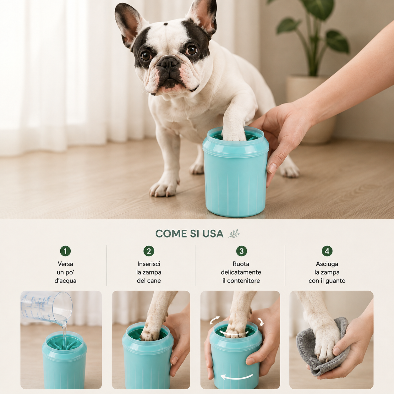 PawFRESH™ | Kit Pulisci Zampe Delicato per Cani, Gatti e Conigli